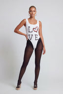 Love Graphic Scoop Neck Bodysuit
