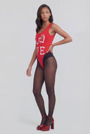 Love Graphic Scoop Neck Bodysuit