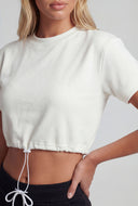 Skylar Toggle Drawstring Hem Crop Top