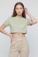 Skylar Toggle Drawstring Hem Crop Top