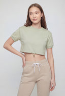 Skylar Toggle Drawstring Hem Crop Top