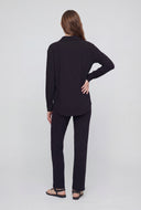 Textured Long Sleeve Button-Front Shirt