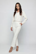 Textured Long Sleeve Button-Front Shirt