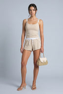 Contrast Double Layer Shorts