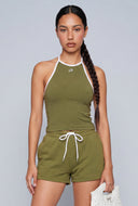 Brynleigh Contrast Trim Halter Top