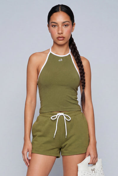 Brynleigh Contrast Trim Halter Top