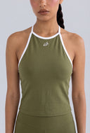 Brynleigh Contrast Trim Halter Top