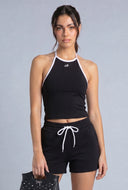 Brynleigh Contrast Trim Halter Top