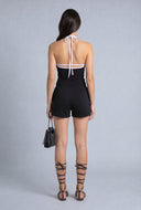 Brynleigh Contrast Trim Halter Top