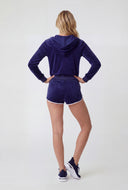 Keyla Graphic Velour Crop Hoodie