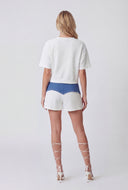Chambray Pocket Drop Shoulder T-Shirt