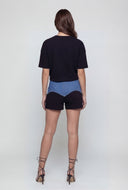Chambray Pocket Drop Shoulder T-Shirt
