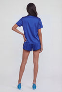 Satin Contrast Trim Shirt