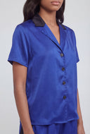 Satin Contrast Trim Shirt