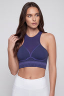 Contrast Trim Fishnet Sports Bra