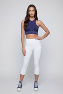 Contrast Trim Fishnet Sports Bra