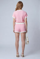 Contrast High Waist Shorts