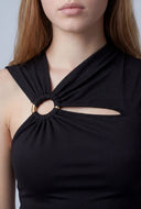 Asymmetrical Cutout Crop Top
