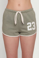 Contrast Drawstring Dolphin Shorts