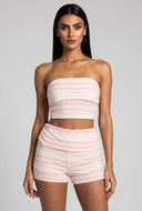 Striped Crop Tube Top