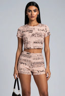 Graffiti Distressed Crop Top