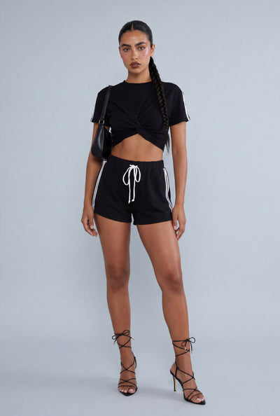 High Waist Drawstring Shorts