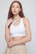 Asymmetrical Keyhole Active Top