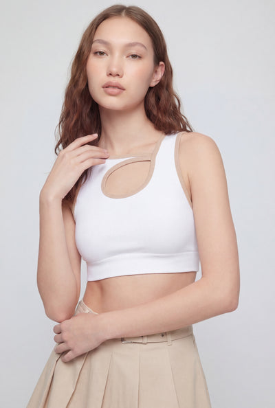 Asymmetrical Keyhole Active Top
