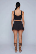 Pleated Side Shorts