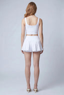 Pleated Side Shorts