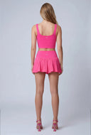 Pleated Side Shorts