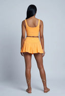 Pleated Side Shorts