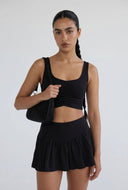 Shirred Front Crop Top
