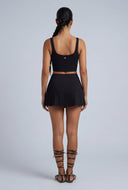 Shirred Front Crop Top
