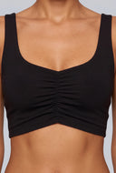 Shirred Front Crop Top