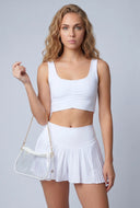 Shirred Front Crop Top