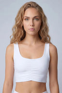 Shirred Front Crop Top