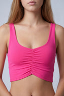 Shirred Front Crop Top