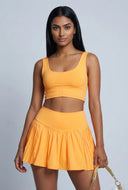 Shirred Front Crop Top