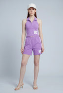 Brooklynn Crop Polo Halter Top