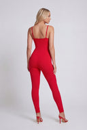 Scoop Neck Sleeveless Catsuit