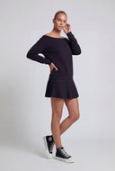 Off The Shoulder Fleece Pullover Sweatshirt