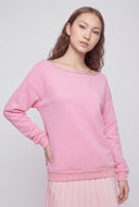 Off The Shoulder Fleece Pullover Sweatshirt