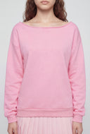 Off The Shoulder Fleece Pullover Sweatshirt