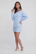 Off The Shoulder Fleece Pullover Sweatshirt