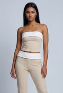 Barbara Contrast Crop Top