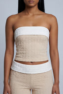 Barbara Contrast Crop Top