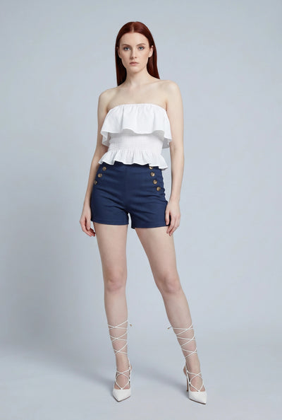 Zip Back Sailor Shorts