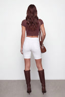 Pull On Stretch Bermuda Shorts
