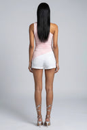 Belted Front Denim Shorts
